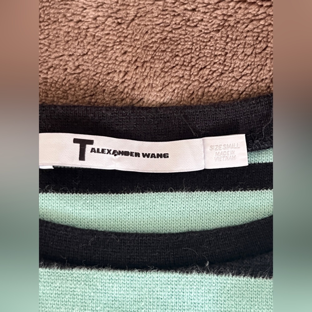 T Alexander Wang striped long sleeve crop top size Small - Picture 7 of 13